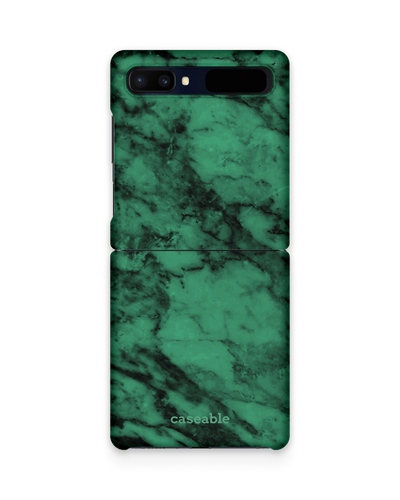Green Marble Hard Shell Phone Case Samsung Galaxy Z Flip