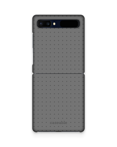 Dot Grid Grey Hard Shell Phone Case Samsung Galaxy Z Flip