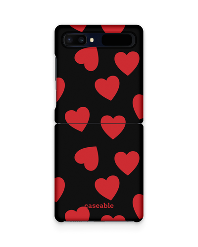 Repeating Hearts Hard Shell Phone Case Samsung Galaxy Z Flip