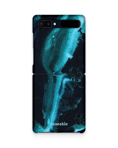Deep Turquoise Sparkle Hard Shell Phone Case Samsung Galaxy Z Flip
