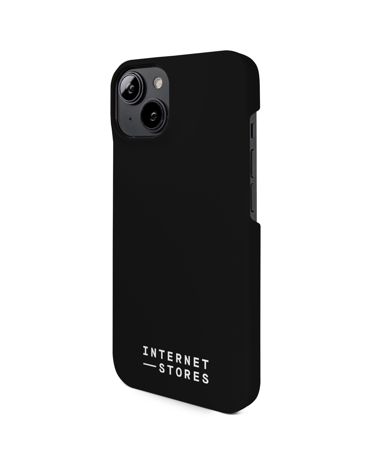 ISG Black Hard Shell Phone Case for Apple iPhone 14: View from the right side
