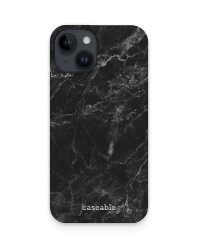 Midnight Marble Hard Shell Phone Case for Apple iPhone 14