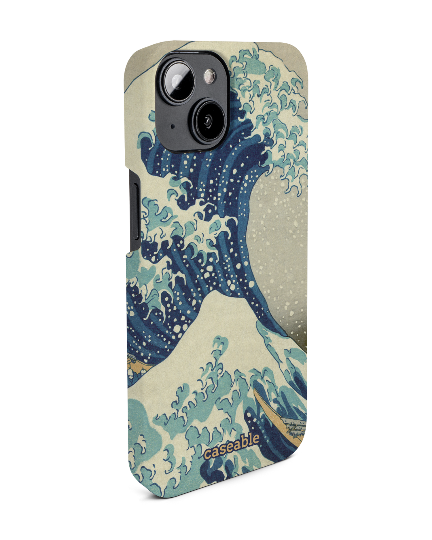 Great Wave Off Kanagawa By Hokusai Hard Shell Phone Case for Apple iPhone 14: View from the left side
