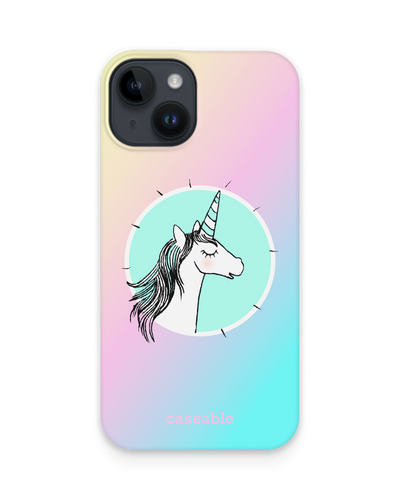 Happiness Unicorn Hard Shell Phone Case for Apple iPhone 15