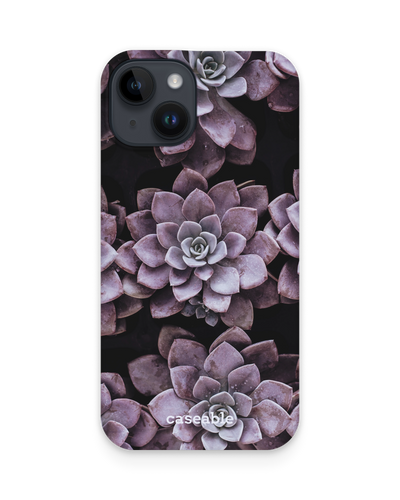 Purple Succulents Hard Shell Phone Case for Apple iPhone 15