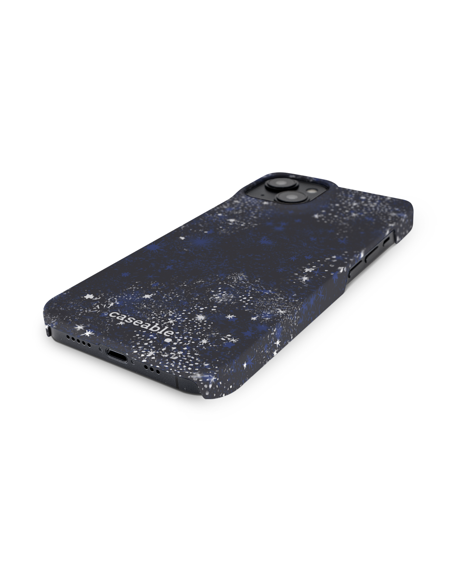 Starry Night Sky Hard Shell Phone Case for Apple iPhone 14: Lying