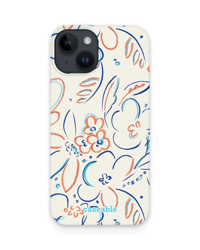 Bloom Doodles Hard Shell Phone Case for Apple iPhone 15