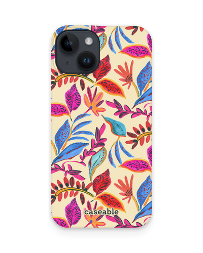 Painterly Spring Leaves Hard Shell Phone Case for Apple iPhone 15
