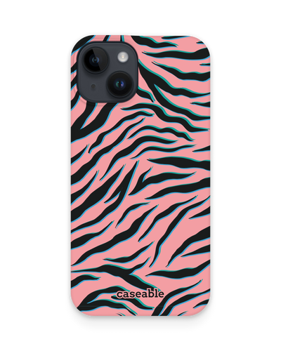 Pink Zebra Hard Shell Phone Case for Apple iPhone 15