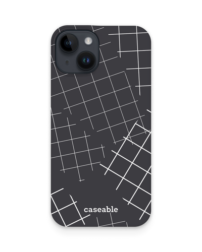 Grids Hard Shell Phone Case for Apple iPhone 14