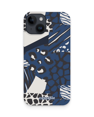 Animal Print Patchwork Hard Shell Phone Case for Apple iPhone 14