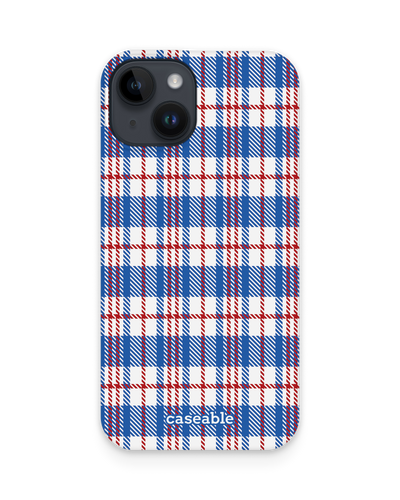 Plaid Market Bag Hard Shell Phone Case for Apple iPhone 15