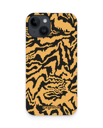 Warped Tiger Stripes Hard Shell Phone Case for Apple iPhone 15
