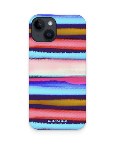 Watercolor Stripes Hard Shell Phone Case for Apple iPhone 14