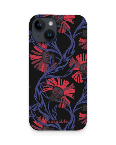 Midnight Floral Hard Shell Phone Case for Apple iPhone 15