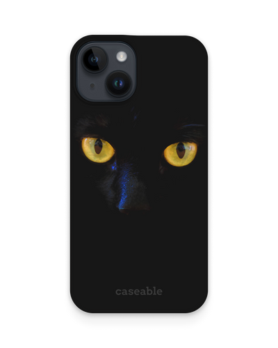 Black Cat Hard Shell Phone Case for Apple iPhone 15