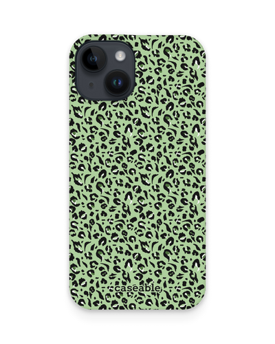 Mint Leopard Hard Shell Phone Case for Apple iPhone 14