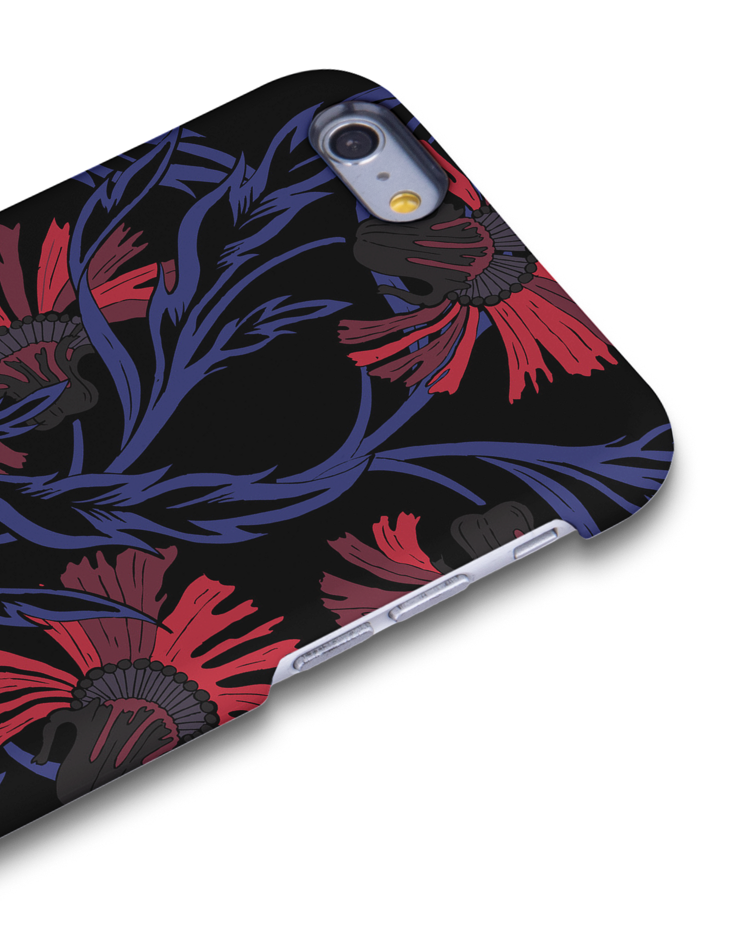 Midnight Floral Hard Shell Phone Case Apple iPhone 6 Plus, Apple iPhone 6s Plus: Detail Shot