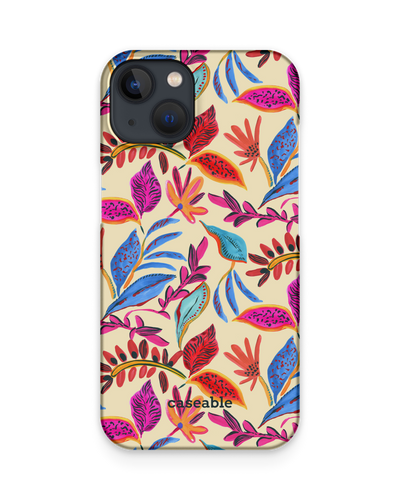 Painterly Spring Leaves Hard Shell Phone Case Apple iPhone 13