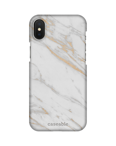 Gold Marble Elegance Hard Shell Phone Case Apple iPhone X, Apple iPhone XS