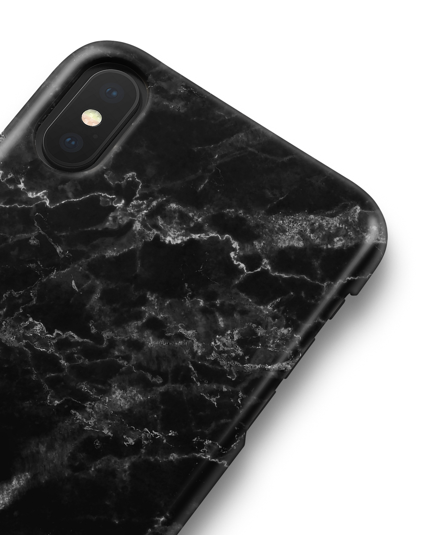 Midnight Marble Hard Shell Phone Case Apple iPhone X, Apple iPhone XS: Detail Shot