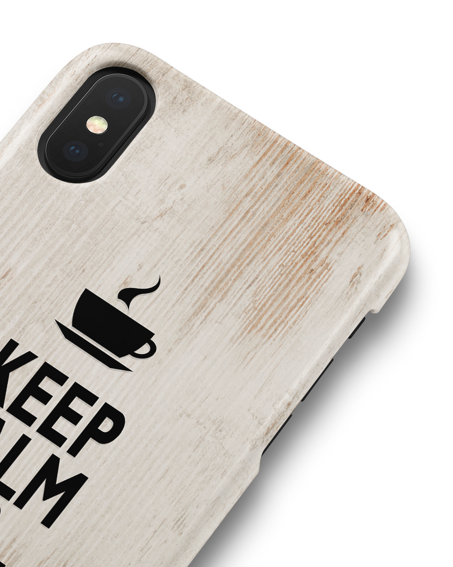 Drink Coffee Hard Shell Phone Case Apple iPhone X, Apple iPhone XS: Detail Shot