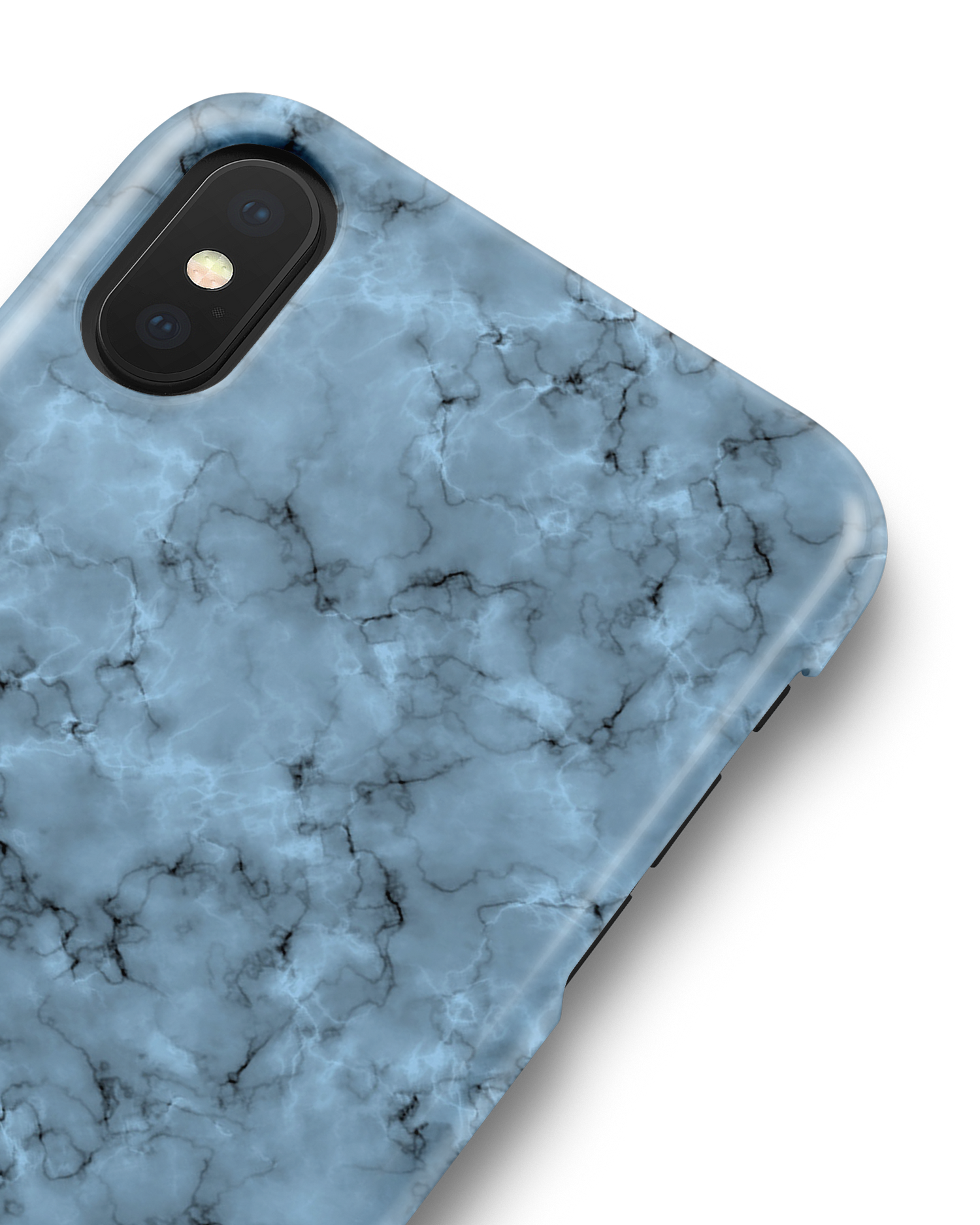 Blue Marble Hard Shell Phone Case Apple iPhone X, Apple iPhone XS: Detail Shot