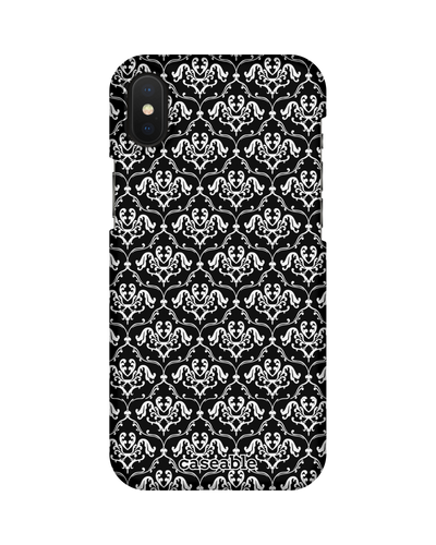 Black French Lillies Hard Shell Phone Case Apple iPhone X, Apple iPhone XS