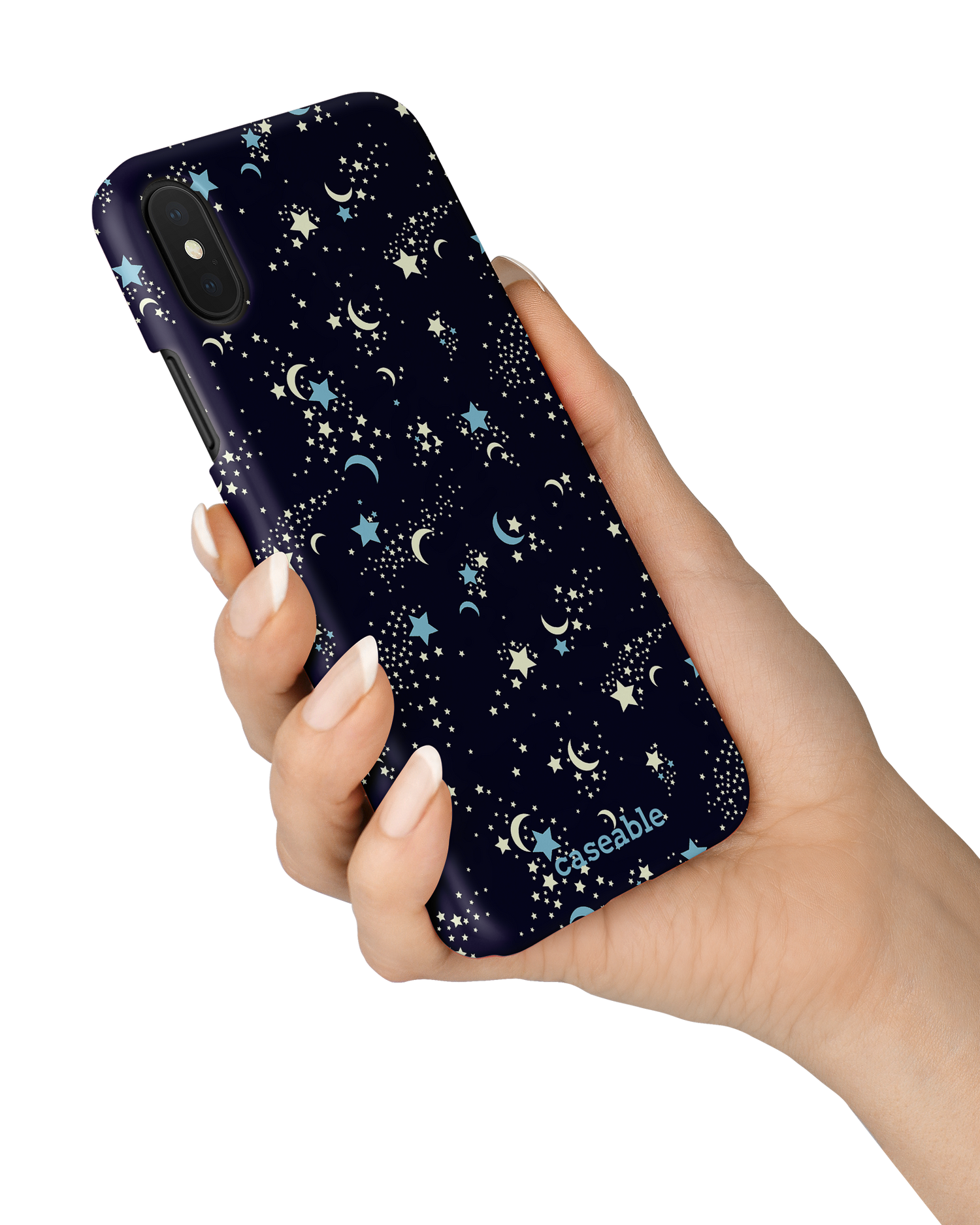 Mystical Pattern Hard Shell Phone Case Apple iPhone X, Apple iPhone XS held in hand
