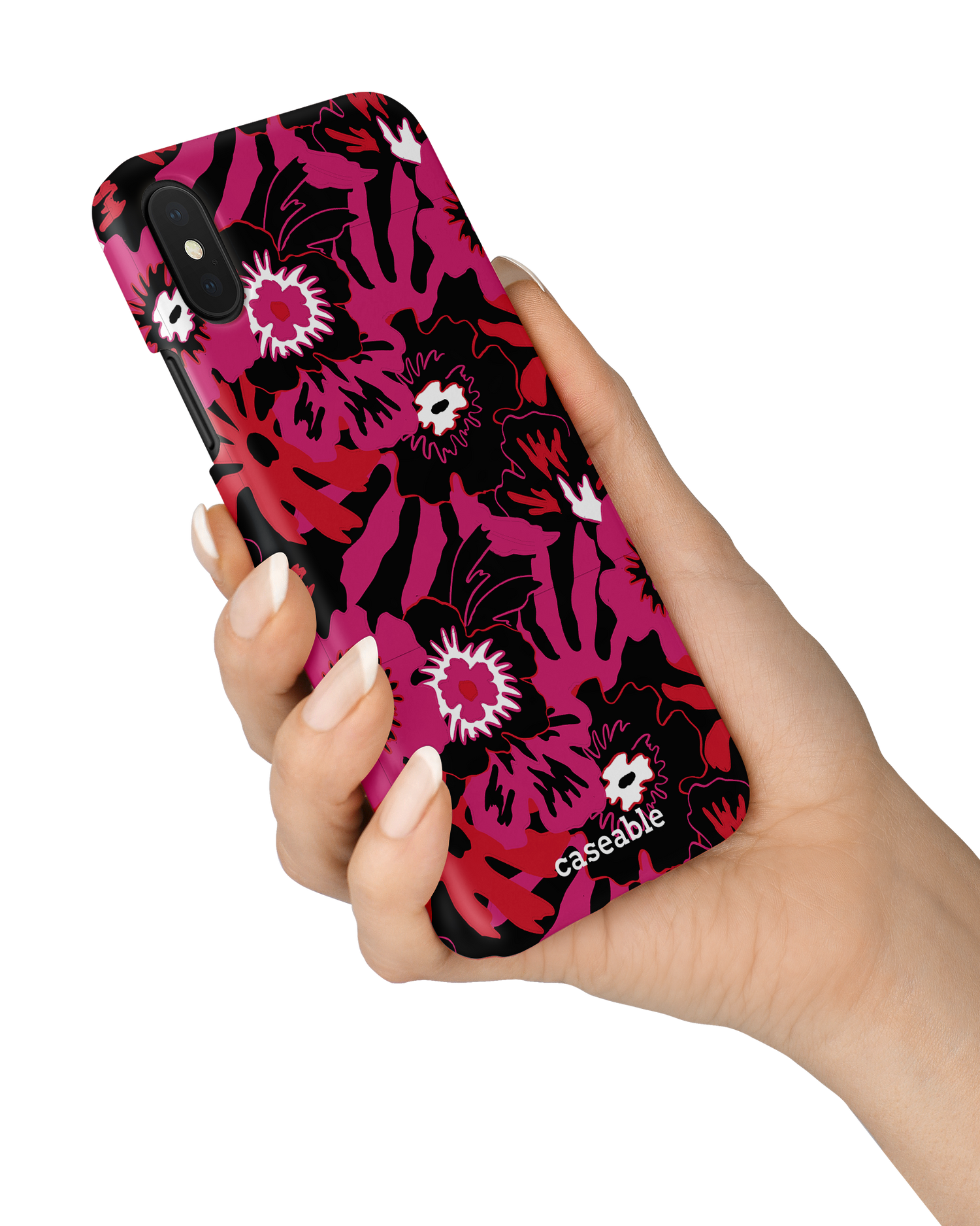 Flower Works Hard Shell Phone Case Apple iPhone X, Apple iPhone XS held in hand