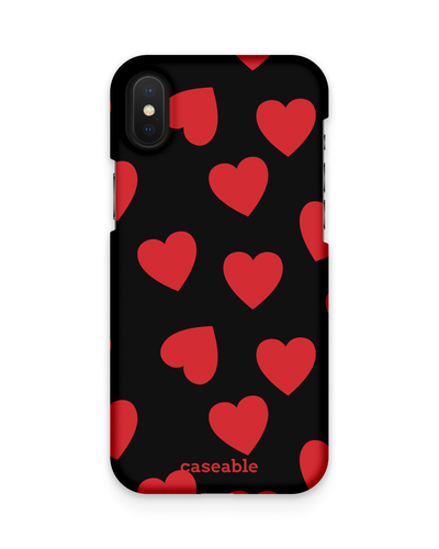 Repeating Hearts Hard Shell Phone Case Apple iPhone X, Apple iPhone XS
