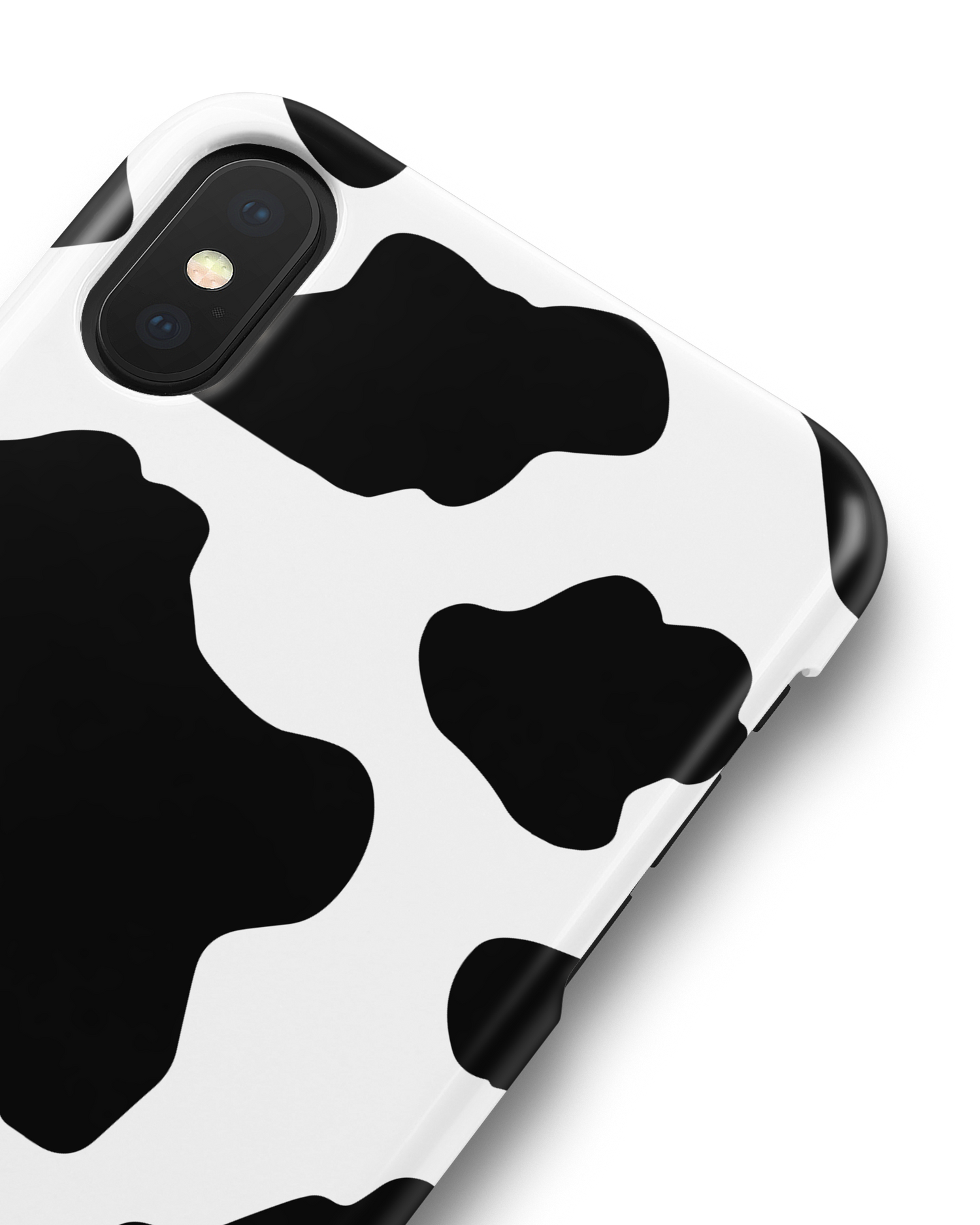 Cow Print 2 Hard Shell Phone Case Apple iPhone X, Apple iPhone XS: Detail Shot