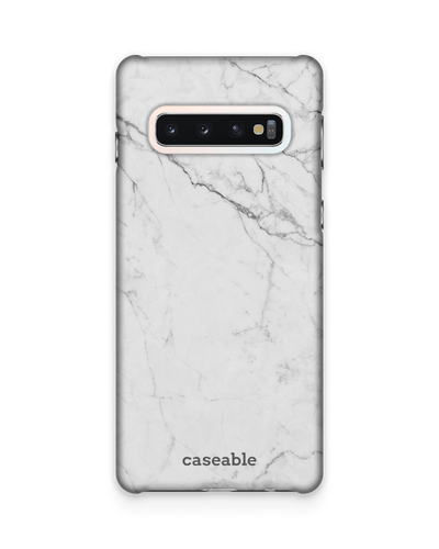 White Marble Hard Shell Phone Case Samsung Galaxy S10