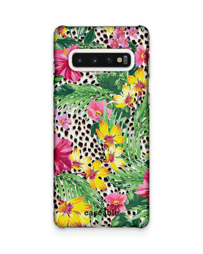Tropical Cheetah Hard Shell Phone Case Samsung Galaxy S10