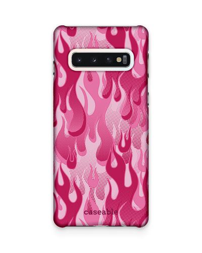 Pink Flames Hard Shell Phone Case Samsung Galaxy S10