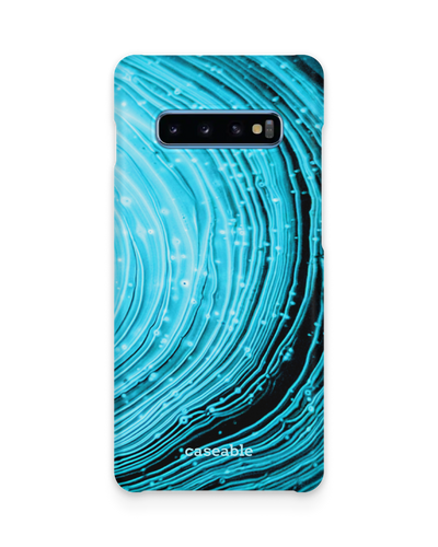 Turquoise Ripples Hard Shell Phone Case Samsung Galaxy S10 Plus