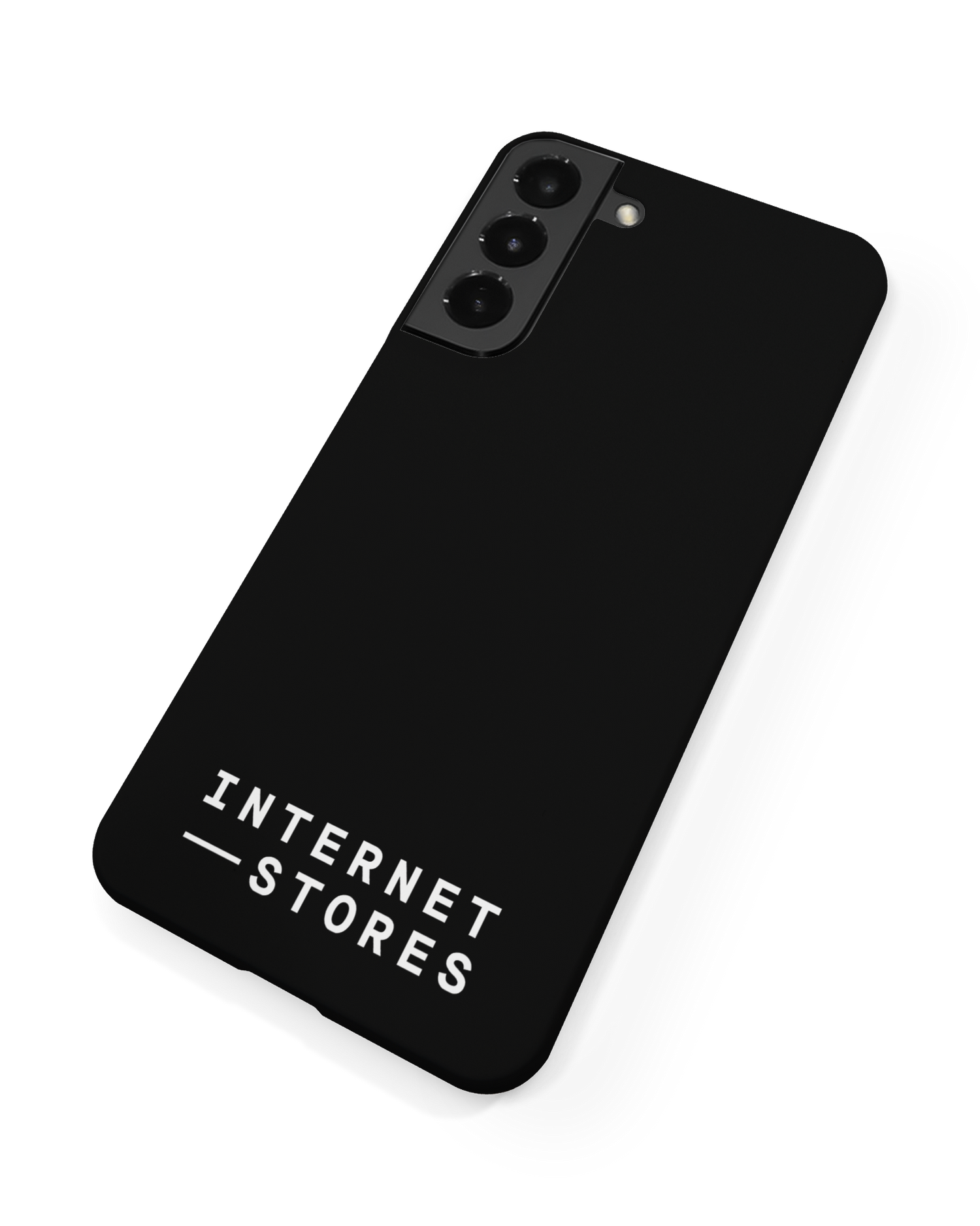 ISG Black Hard Shell Phone Case Samsung Galaxy S22 5G: Back View