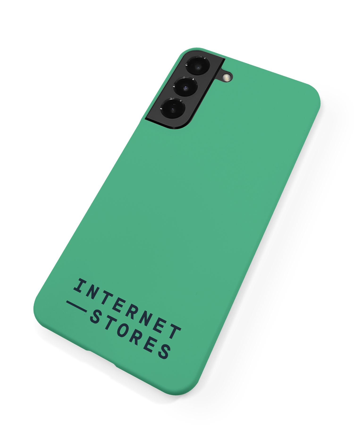 ISG Neon Green Hard Shell Phone Case Samsung Galaxy S22 5G: Back View