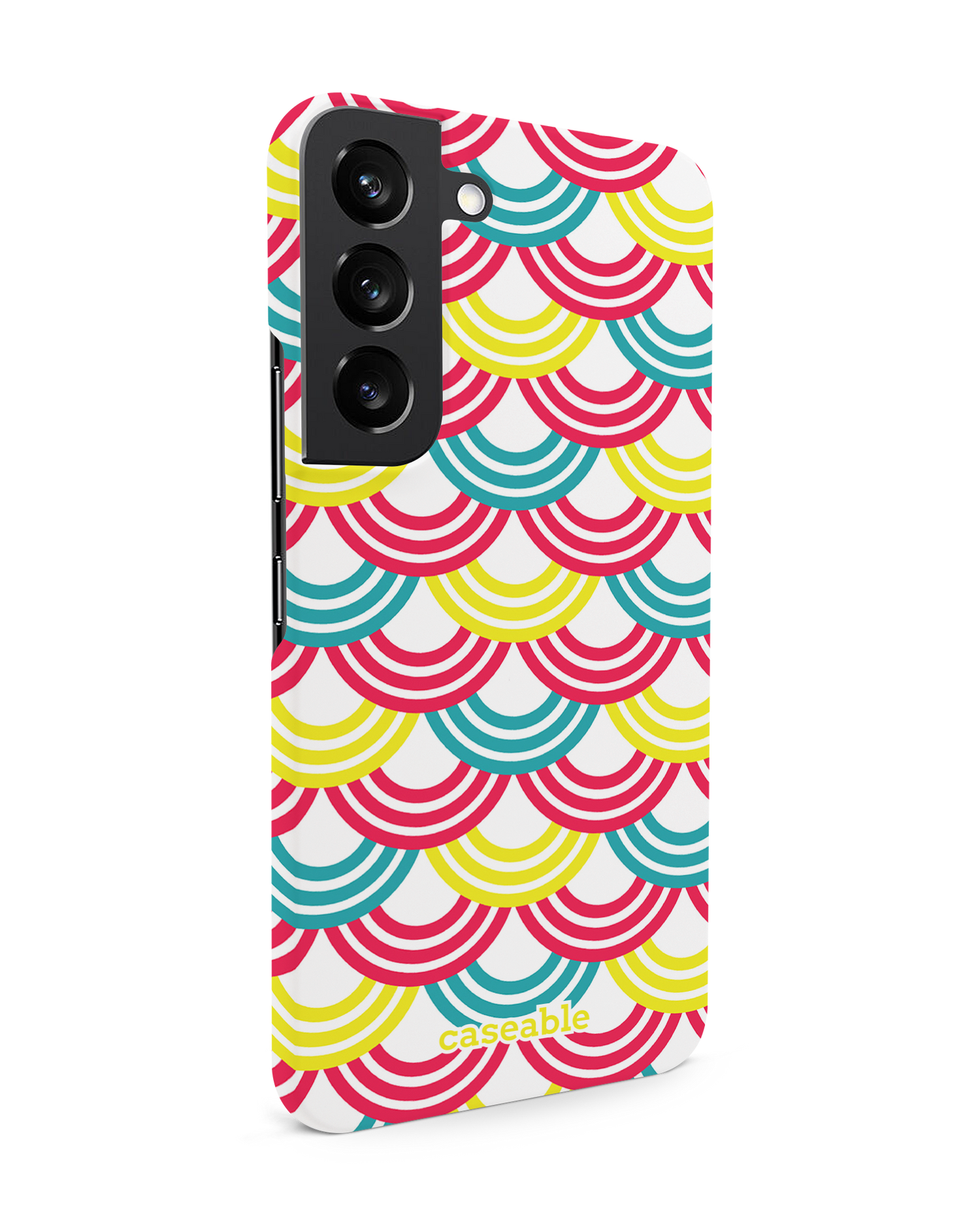 Rainbow Hard Shell Phone Case Samsung Galaxy S22 5G: View from the left side