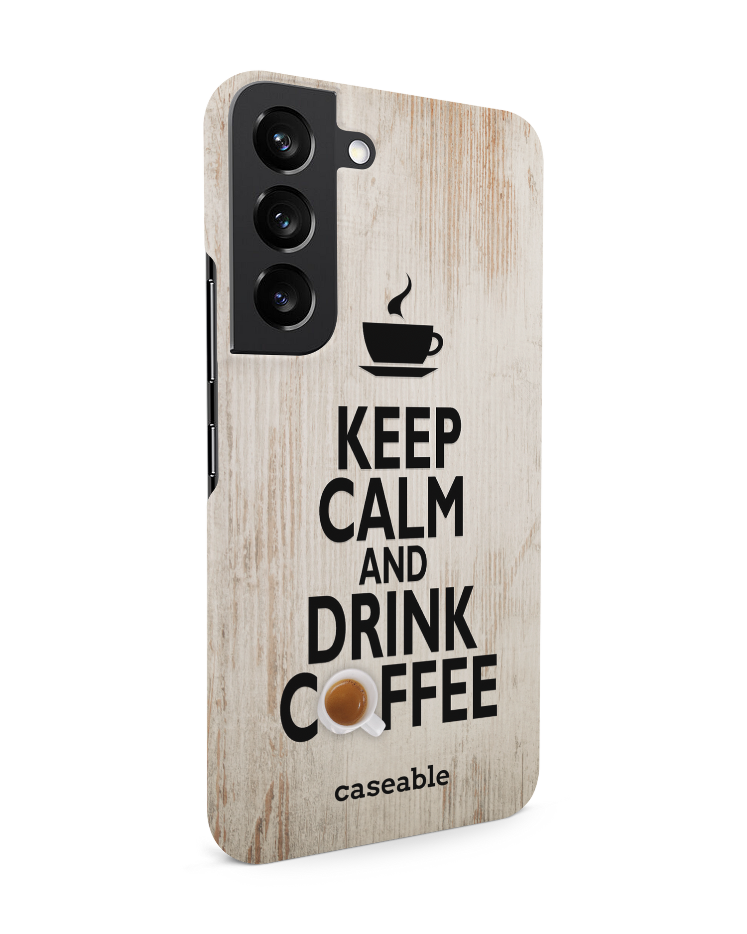 Drink Coffee Hard Shell Phone Case Samsung Galaxy S22 5G: View from the left side