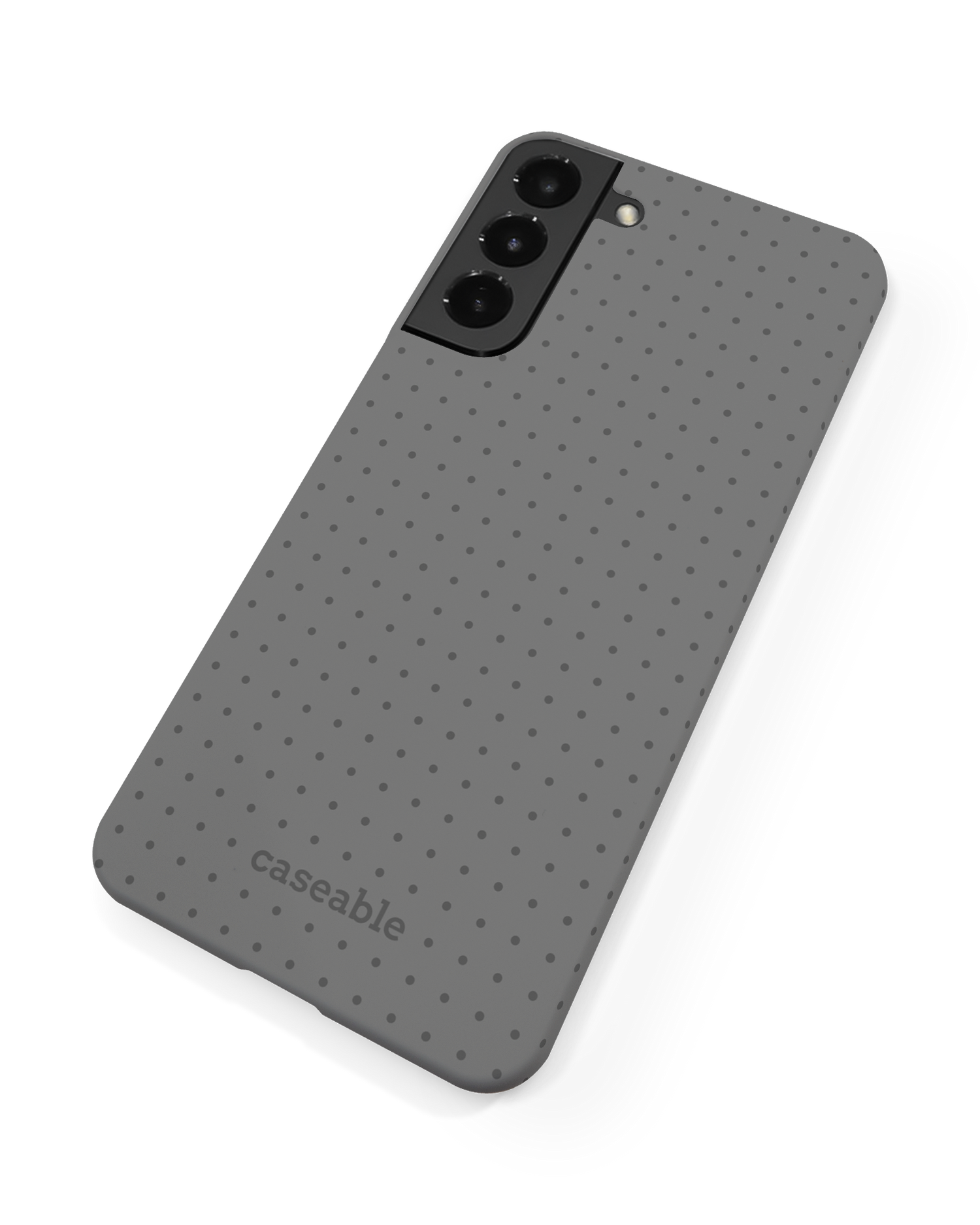 Dot Grid Grey Hard Shell Phone Case Samsung Galaxy S22 5G: Back View