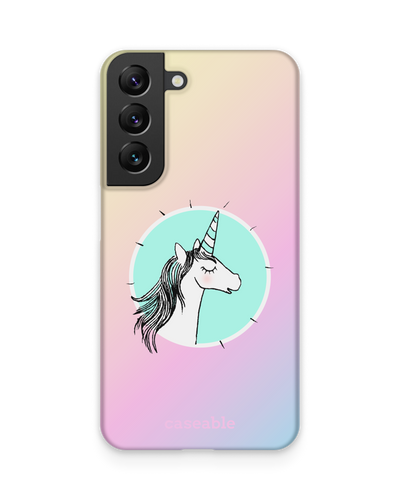Happiness Unicorn Hard Shell Phone Case Samsung Galaxy S22 5G