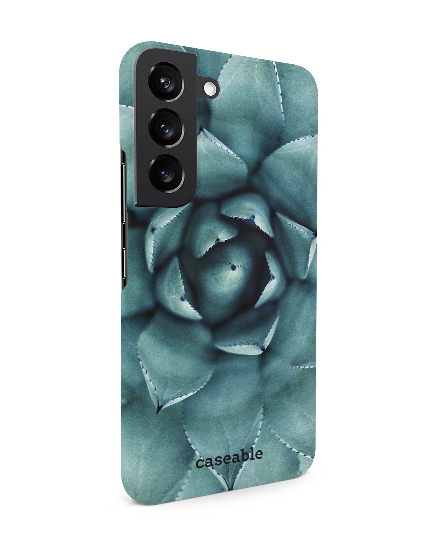 Beautiful Succulent Hard Shell Phone Case Samsung Galaxy S22 5G: View from the left side