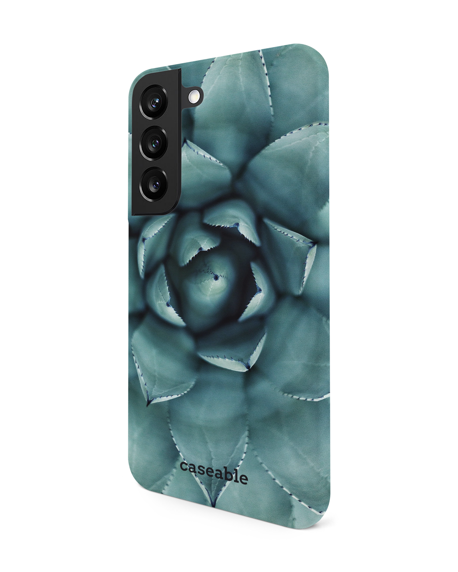 Beautiful Succulent Hard Shell Phone Case Samsung Galaxy S22 5G: View from the right side