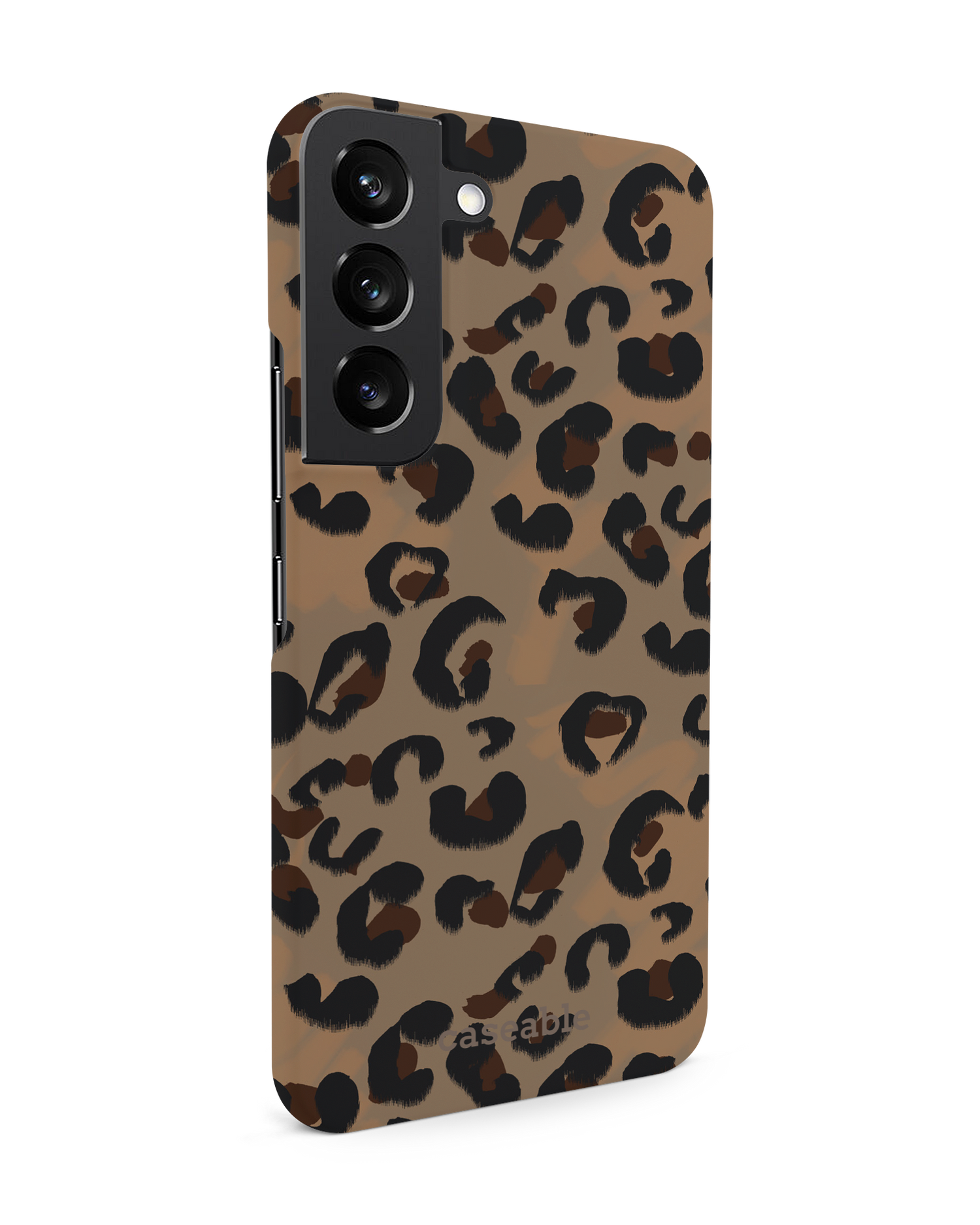 Leopard Repeat Hard Shell Phone Case Samsung Galaxy S22 5G: View from the left side