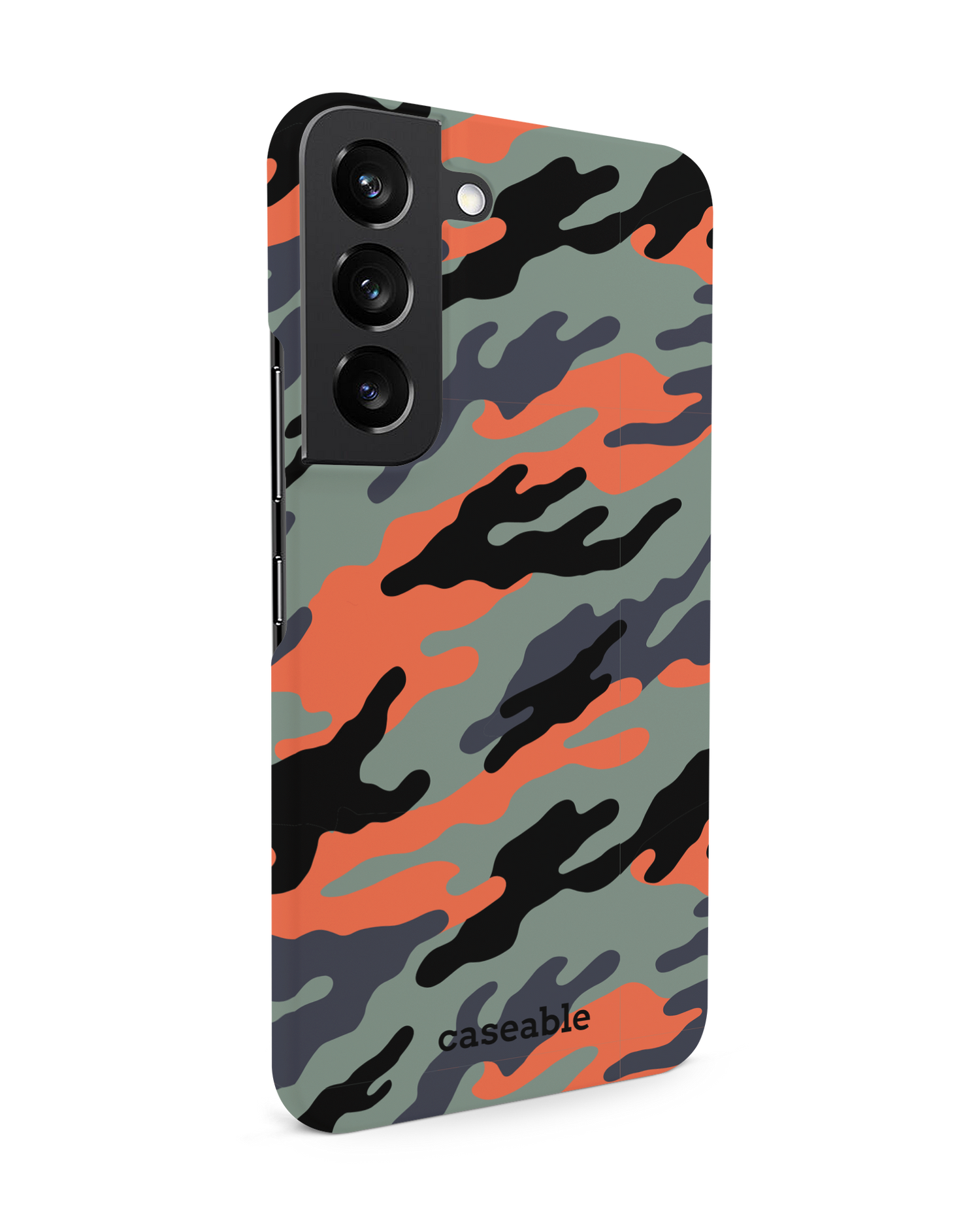 Camo Sunset Hard Shell Phone Case Samsung Galaxy S22 5G: View from the left side
