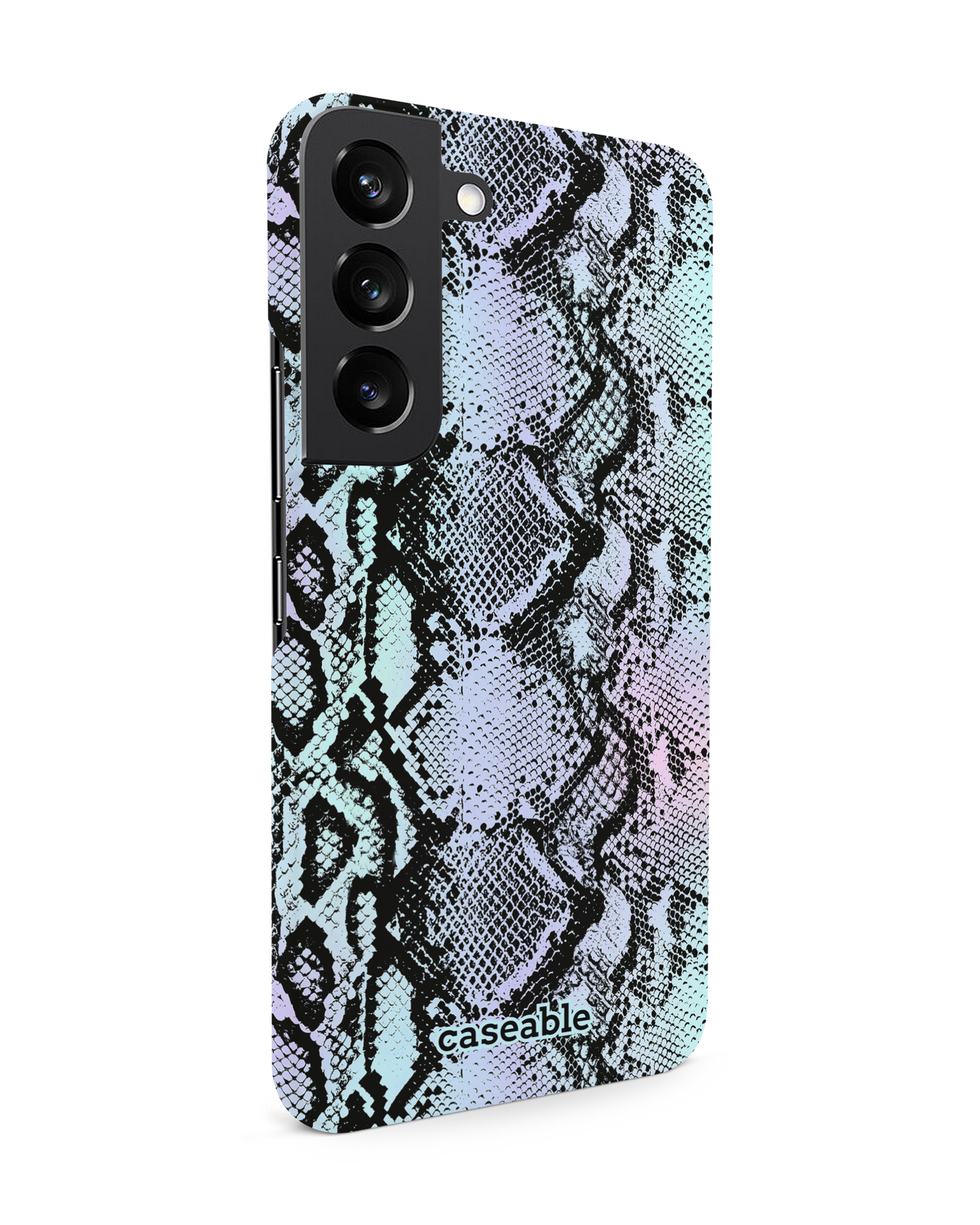 Groovy Snakeskin Hard Shell Phone Case Samsung Galaxy S22 5G: View from the left side