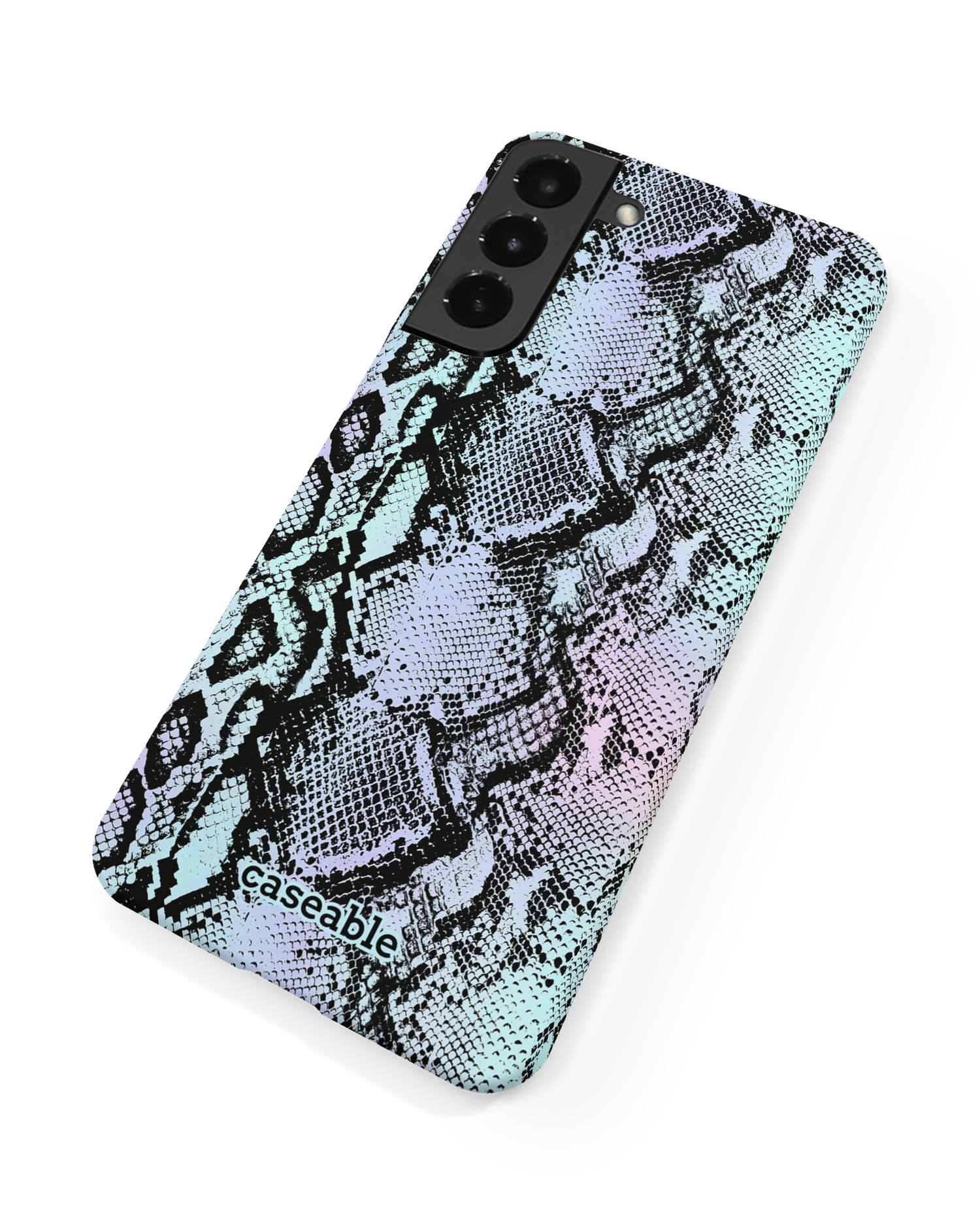Groovy Snakeskin Hard Shell Phone Case Samsung Galaxy S22 5G: Back View
