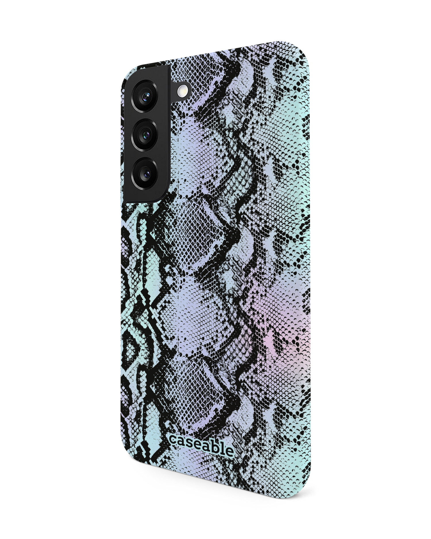 Groovy Snakeskin Hard Shell Phone Case Samsung Galaxy S22 5G: View from the right side