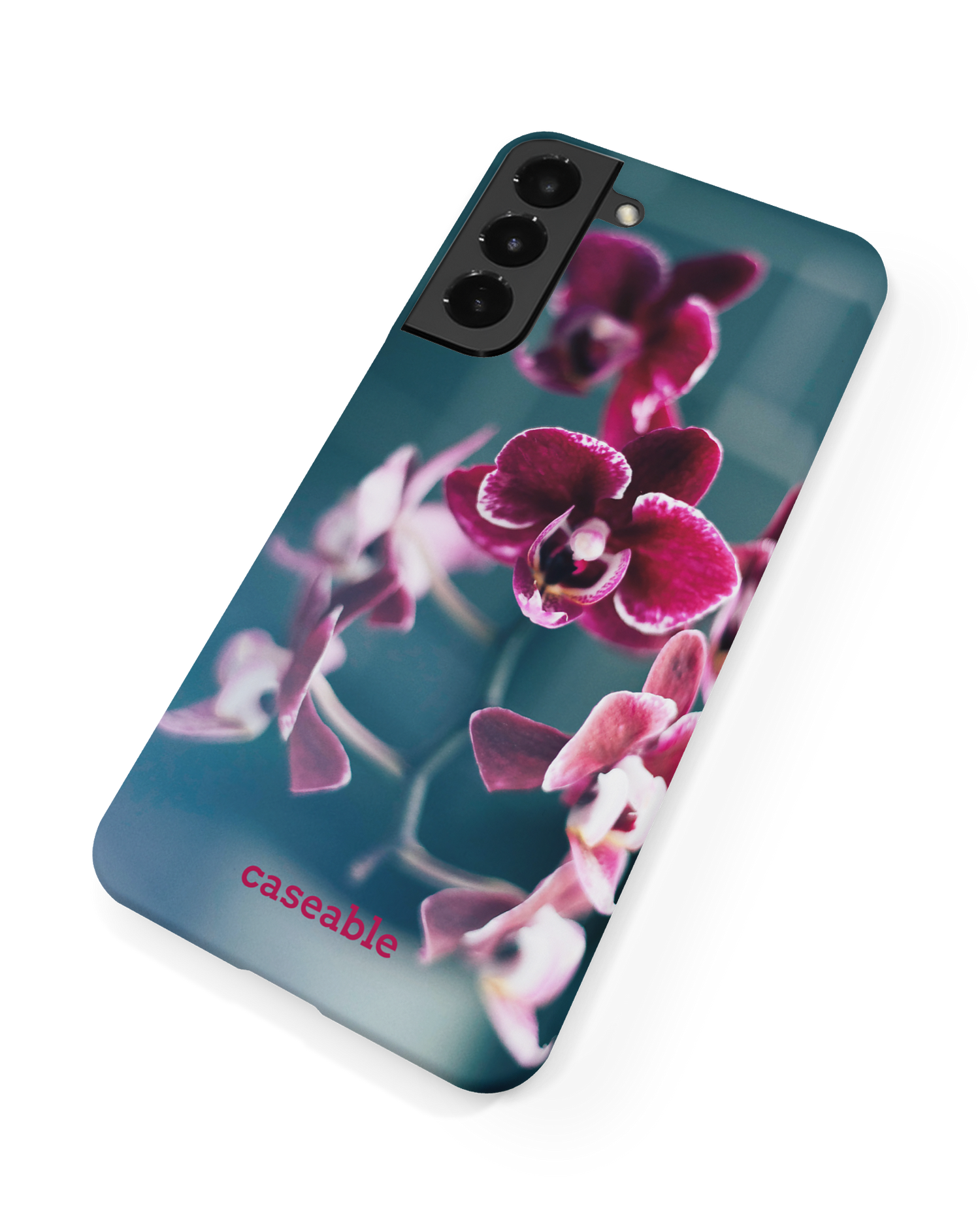 Orchid Hard Shell Phone Case Samsung Galaxy S22 5G: Back View